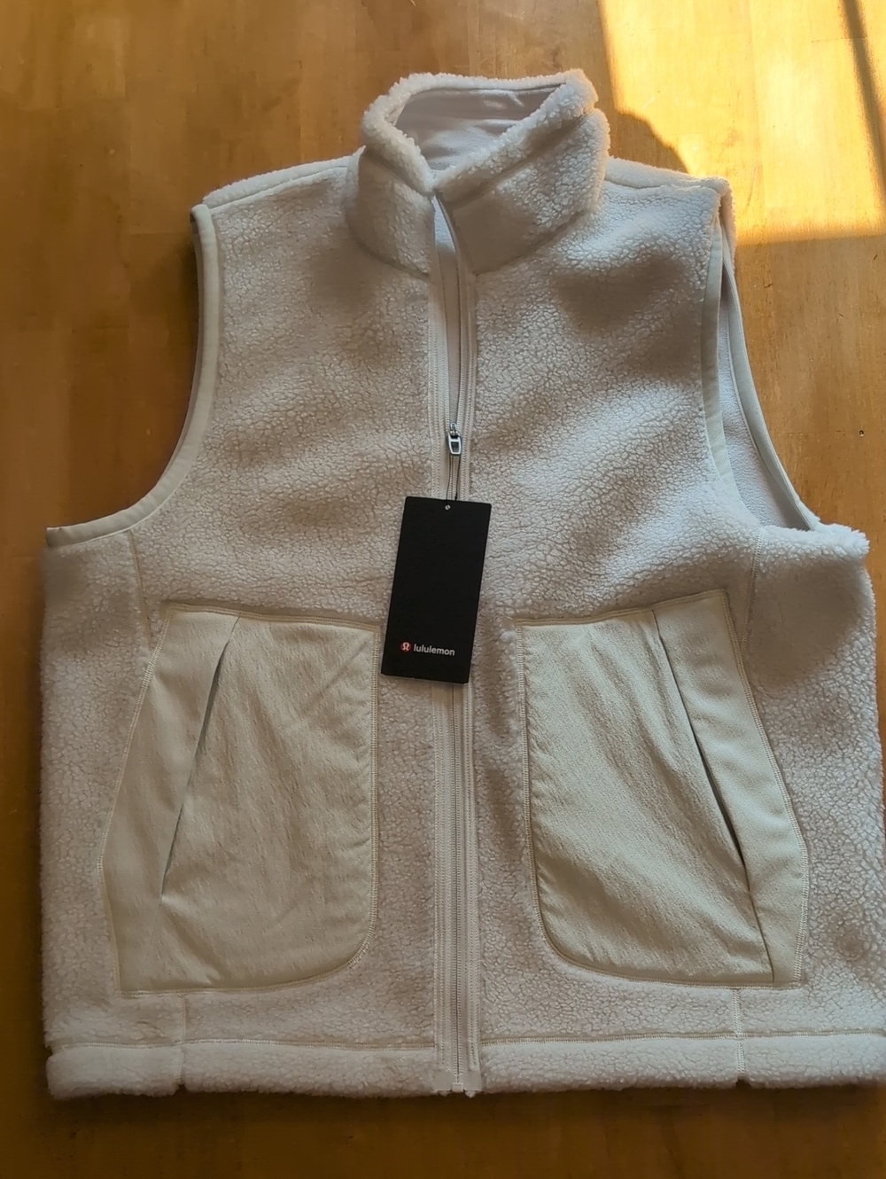 lululemon athletica Cream Sherpa Fleece Vest